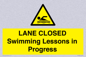 LANE CLOSED Swimming Lessons in Progress